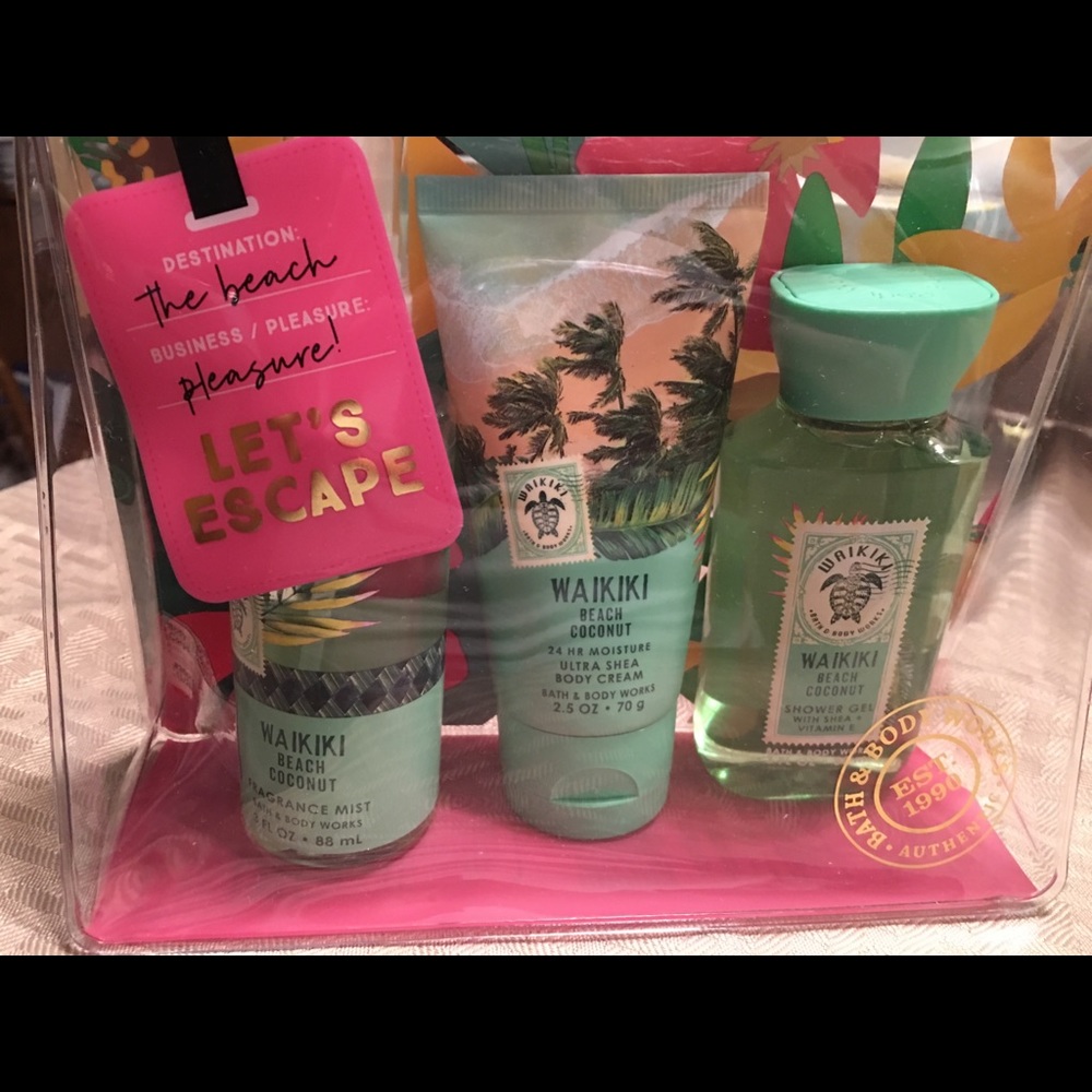 Waikiki beach coconut bath and body set